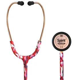 Stetoskop Internistyczny SPIRIT CK-S601PF Rose Gold Satin Camouflage Majestic Series Adult Dual Head