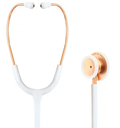 Stetoskop Internistyczny SPIRIT CK-S601PF Rose Gold Satin White Majestic Series Adult Dual Head