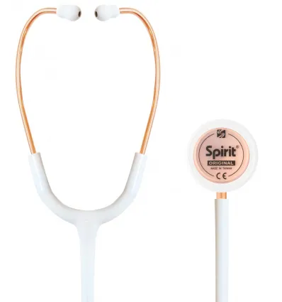 Stetoskop Internistyczny SPIRIT CK-S601PF Rose Gold Satin White Majestic Series Adult Dual Head
