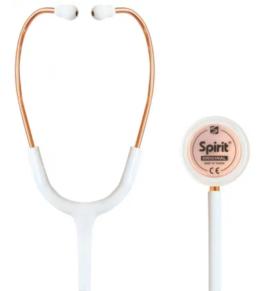 Stetoskop Internistyczny SPIRIT CK-S601PF Rose Gold Shining White Majestic Series Adult Dual Head