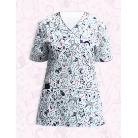Bluza medyczna Ania krótki rękaw