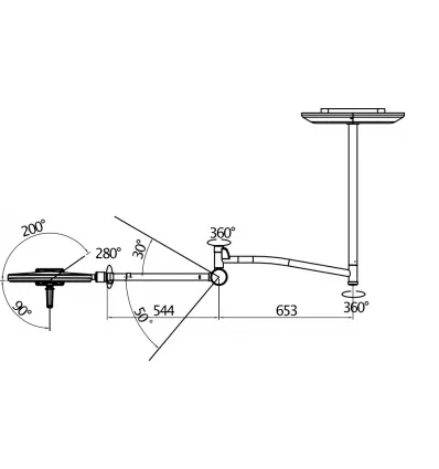 Lampa zabiegowo-operacyjna S300 sufitowa