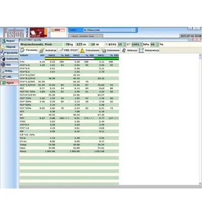 Oprogramowanie do spirometru bezturbinowego PDD z portem USB gratis
