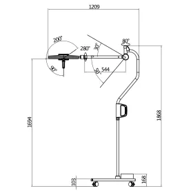 Lampa zabiegowo-operacyjna bezcieniowa S300M przejezdna