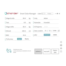 Zdalny pomiar wagi i wzrostu pacjenta Charder SmartDataManager