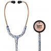 Stetoskop Internistyczny SPIRIT CK-S601PF Rose Gold Satin Blue Garden Majestic Series Adult Dual Head