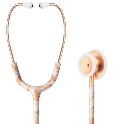 Stetoskop Internistyczny SPIRIT CK-S601PF Rose Gold Satin Golden Marble Majestic Series Adult Dual Head