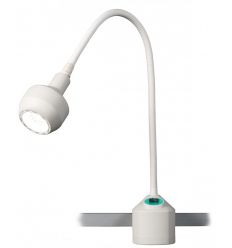 Lampa Badawczo-Zabiegowa FLH-2 LED, z mocowaniem na szynie (z dłuższą gęsią szyją, bezcieniowa)