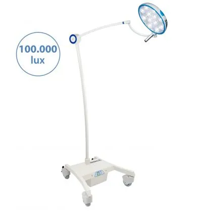 Lampa Bezcieniowa LED 100.000 LUX zabiegowo-operacyjna IGLUX IG-100MB przejezdna z modułem podtrzymania napięcia
