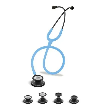 Stetoskop Internistyczno-Pediatryczny SPIRIT CK-SS601CPF Black Edition wszystko w jednym z błękitnym drenem