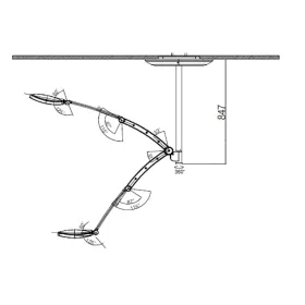 Lampa zabiegowo-operacyjna bezcieniowa E100W sufitowa