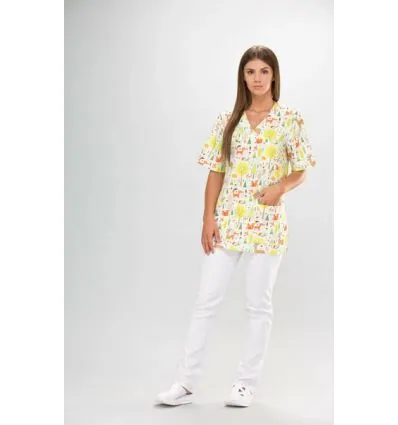 Bluza medyczna Ania krótki rękaw