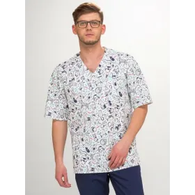 Bluza medyczna Krzysztof krótki rękaw