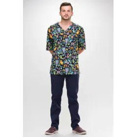 Bluza medyczna Krzysztof krótki rękaw