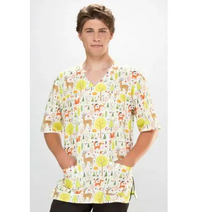 Bluza medyczna Krzysztof krótki rękaw