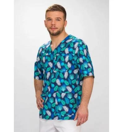 Bluza medyczna Krzysztof krótki rękaw