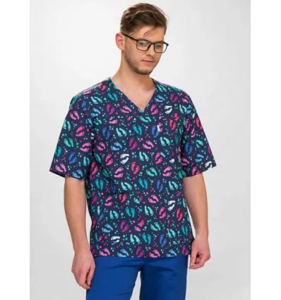 Bluza medyczna Krzysztof krótki rękaw