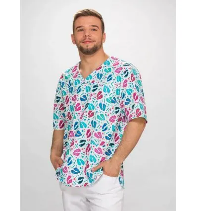 Bluza medyczna Krzysztof krótki rękaw