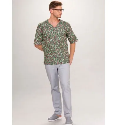 Bluza medyczna Krzysztof krótki rękaw