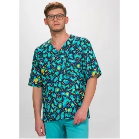 Bluza medyczna Krzysztof krótki rękaw