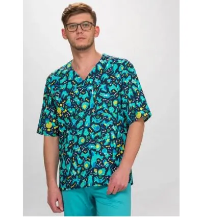 Bluza medyczna Krzysztof krótki rękaw