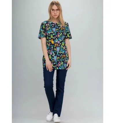 Bluza medyczna Paula krótki rękaw