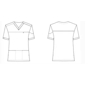 Bluza medyczna LEO krótki rękaw