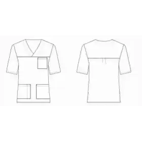 Bluza medyczna Krzysztof krótki rękaw