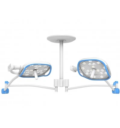 Lampa zabiegowo-operacyjna dwuczaszowa bezcieniowa S200DC sufitowa