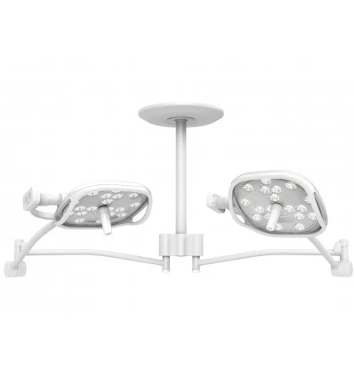 Lampa zabiegowo-operacyjna dwuczaszowa bezcieniowa S200DC sufitowa