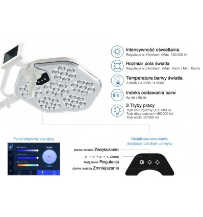 Lampa zabiegowo-operacyjna S300 sufitowa