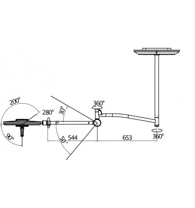 Lampa zabiegowo-operacyjna S300 sufitowa