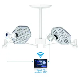 Lampa zabiegowo-operacyjna dwuczaszowa bezcieniowa S300DC sufitowa