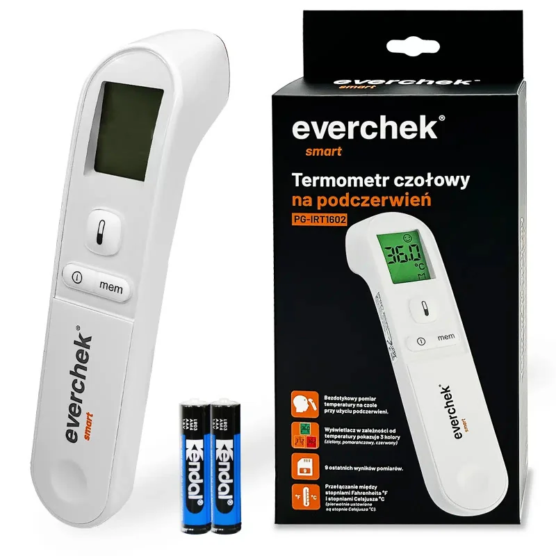 Termometr bezdotykowy medyczny na podczerwień Everchek Smart