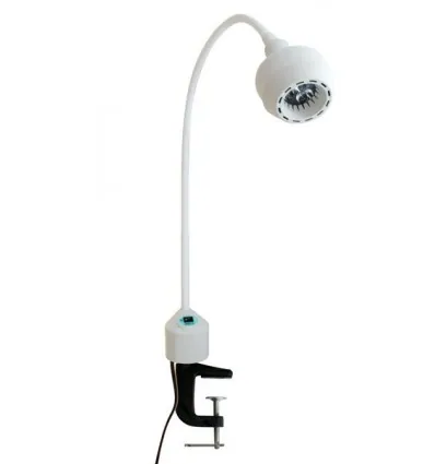 Lampa Badawczo-Zabiegowa FLH-2 LED, z mocowaniem do stolika (z dłuższą gęsią szyją, bezcieniowa)
