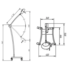 Lampa Bezcieniowa Zabiegowo-Diagnostyczna LED przejezdna L21-25R