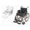 Wózek inwalidzki aluminiowy 