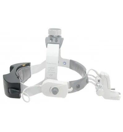 Lampa czołowa diodowa Heine ML4® LED - zasilanie mPack UNPLUGGED z transformatorem ściennym, czepiec profesjonalny