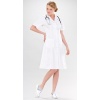 Sukienka medyczna Adela krótki rękaw biały