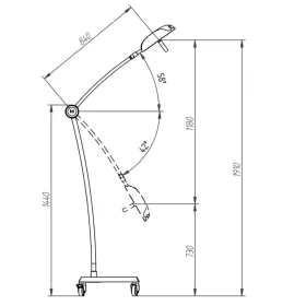 Lampa zabiegowo-operacyjna 100.000 LUX przejezdna IGLUX IG-100M