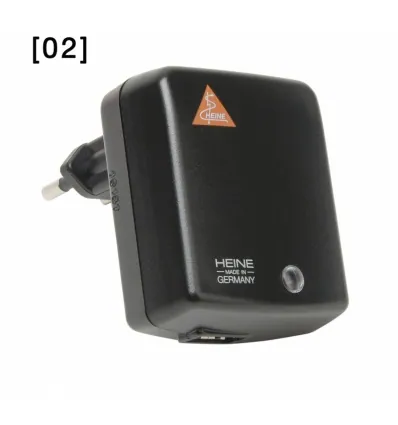 Rękojeść akumulatorowa BETA4 USB, z baterią Li-ION, ładowarką sieciową E4-USB z przewodem i podstawką pod rękojeść.