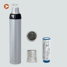 Rękojeść akumulatorowa BETA4 USB, z baterią Li-ION, ładowarką sieciową E4-USB z przewodem i podstawką pod rękojeść.