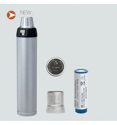 Rękojeść akumulatorowa BETA4 USB, z baterią Li-ION, ładowarką sieciową E4-USB z przewodem i podstawką pod rękojeść.