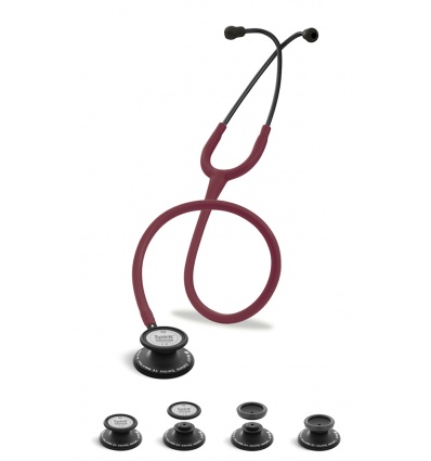 Stetoskop Internistyczno-Pediatryczny SPIRIT CK-SS601CPF Black Edition wszystko w jednym z bordowym drenem