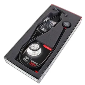 Stetoskop Littmann Cardiology IV BLACK EDITION  (czerwony STEM)
