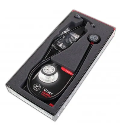 Stetoskop Littmann Cardiology IV BLACK EDITION  (czerwony STEM)