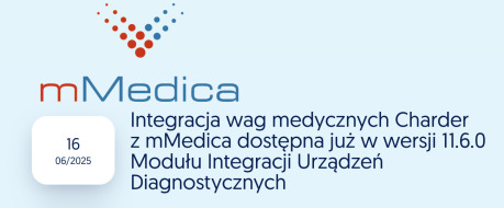 Gotowa integracja legalizowanych wag Charder z oprogramowaniem z programem mMedica firmy Asseco